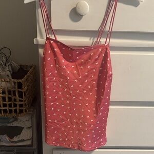 Finders Keepers Pink Ditsy-Print Double Strap Cami